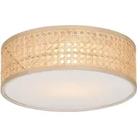 QAZQA Oosterse plafondlamp rotan 30 cm - Tromma