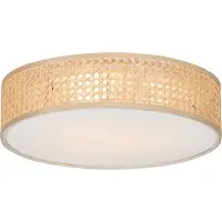 QAZQA Oosterse plafondlamp rotan 40 cm 3-lichts - Tromma