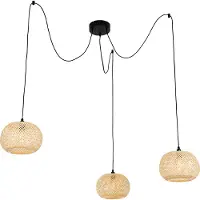 QAZQA Oosterse buiten hanglamp bamboe 3-lichts IP44 - Rafael