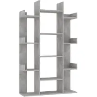 vidaXL Boekenkast 86x25,5x140 cm bewerkt hout betongrijs