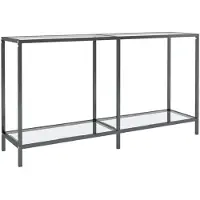 vidaXL Wandtafel 140x35x75,5 cm gehard glas transparant