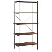 vidaXL Opbergrek 5-laags 80x40x163 cm zwart en naturel