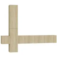vidaXL 5-delige Tv-meubelset bewerkt hout sonoma eikenkleurig