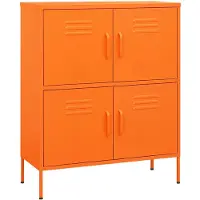 vidaXL Opbergkast 80x35x101,5 cm staal oranje