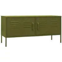 vidaXL Tv-meubel 105x35x50 cm staal olijfgroen