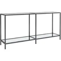 vidaXL Wandtafel 160x35x75,5 cm gehard glas transparant