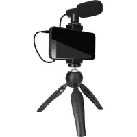 Puluz , Stream en Vlog Pakket voor Smartphone met Stabiel Statief en Microfoon, Zwart