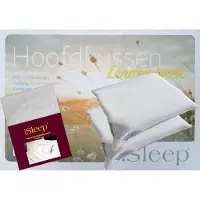 ISleep Veren Hoofdkussen Set (2 Kussens + 2 Moltonslopen) - Eendenveren - Stevig - 1700 gram - 60x70 cm - Wit
