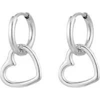 Yehwang oorbellen - Hartje - Stainless Steel - Zilverkleurig