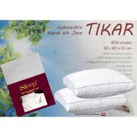 ISleep Kapok Boxkussen Set (2 Kussens + 2 Moltonslopen) - 100% Java Kapok - 50x60x10 cm