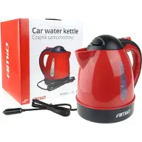 Amio Waterkoker Auto Koffiezetter Kan (12v/150w) Rood met Autostekker Sigarettenaanstekerplug