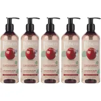Sarcia.eu ITINERA - Beschermende vloeibare zeep met appel uit Trentino, 95% natuurlijke ingrediënten 370 ml (5 stuks)