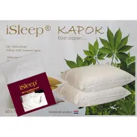 ISleep Kapok Hoofdkussen Set (2 Kussens + 2 Moltonslopen) - 100% Java Kapok - 60x70 cm