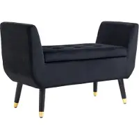 HOMCOM HOMdotCOM Luxe zitbank 107 cm x 42 cm x 65 cm zwart