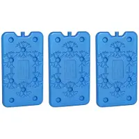 Gerimport 3x stuks koelelementen 400 ml 14 x 24 cm blauw - Koelelementen