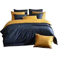 De Witte Lietaer Dekbedovertrek Rex Mood Indigo Satijn-240 x 200 / 220 cm | Lits-Jumeaux