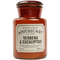 PADDYWAX Geurkaars verbena + eucalyptus - in glazen apothekerspot|Maat: