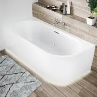 Riho Desire Corner Halfvrijstaand Bad 170X77cm - Acryl - Rechts - Wit - Sparkle Mood - LED Verlichting - Baden, Whirlpool Baden - 8720702229623