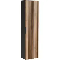 Comad Xilo Black Wotan FSC kolomkast 35x25x140cm zwart/eiken