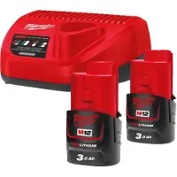 Milwaukee M12 NRG PACK 2 Accu's (4933451902)