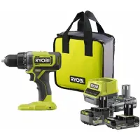 Ryobi RDD18-2C52S | ONE+ accuboormachine 18V 52Nm in transporttas (1x 2.0Ah accu + 1x 5.0Ah accu + lader) - 5133005522