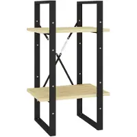 vidaXL Boekenkast met 2 schappen 40x30x70 cm massief grenenhout