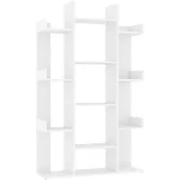 vidaXL Boekenkast 86x25,5x140 cm bewerkt hout wit