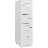 vidaXL Ladeblok verrijdbaar 28x41x109 cm metaal grijs
