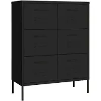 vidaXL Ladekast 80x35x101,5 cm staal zwart