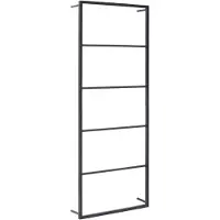 vidaXL Handdoekenrek 45x10x115 cm staal zwart