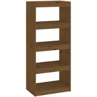 vidaXL Boekenkast/kamerscherm 60x30x135,5 cm grenenhout honingbruin