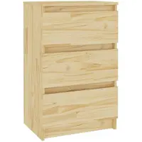 vidaXL Nachtkastje 40x29,5x64 cm massief grenenhout