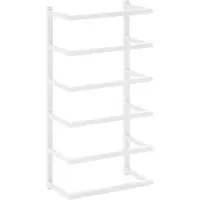 vidaXL Handdoekenrek 24x12x48 cm staal wit