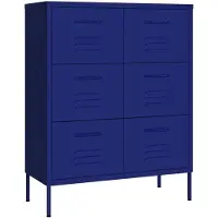 vidaXL Ladekast 80x35x101,5 cm staal marineblauw