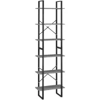 vidaXL Opbergrek 60x30x210 cm massief grenenhout grijs