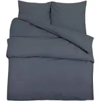 vidaXL Dekbedovertrekset lichtgewicht 140x200 cm microvezel antraciet