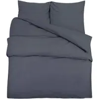 vidaXL Beddengoedset, antraciet, 140x200 cm, katoen