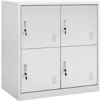 vidaXL Lockerkasten 2 st 90x45x92,5 cm staal lichtgrijs