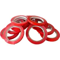 White Label Zakkensluittape rood 9 mm x 66 m (16 rollen)