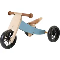 Bandits & Angels Smart Bike Loopfiets Hout 4-in-1 Petrol Blauw vanaf 1 jaar - Voor Jongens en Meisjes - Houten Loop Fiets - Omkeerbaar in Driewieler en Tweewieler - Verstelbaar Zadel
