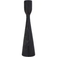 Vosteen - Houten kandelaar Vero - Zwart - 22 cm
