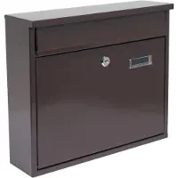 VOREL Brievenbus met 2 sleutels - Bruin - 310x360x100 mm