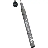 Artline Drawing System Fineliner - Doos van 12 stuks - 0.4mm Lijndikte - Zwart
