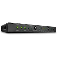 Lindy 4-poorts HDMI 2.0 18G schakelaar met audio, Schakeldoos