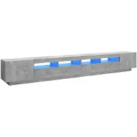 vidaXL Tv-meubel met LED-verlichting 300x35x40 cm betongrijs