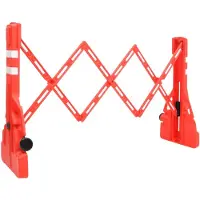 vidaXL Verkeersbarrières inklapbaar 210x50x105 cm rood