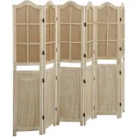 vidaXL Kamerscherm met 6 panelen 214x165 cm stof bruin