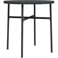 vidaXL Salontafel 45 cm poly rattan zwart