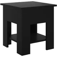 vidaXL Salontafel 40x40x42 cm bewerkt hout zwart