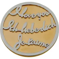 Quoins Love Is The Answer To All Questions Disk Goud QMOD-08-G-L